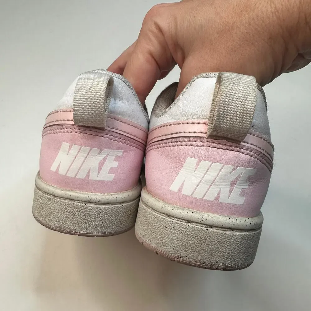 Nike Grade School Court Borough Pink White Low Sneakers
